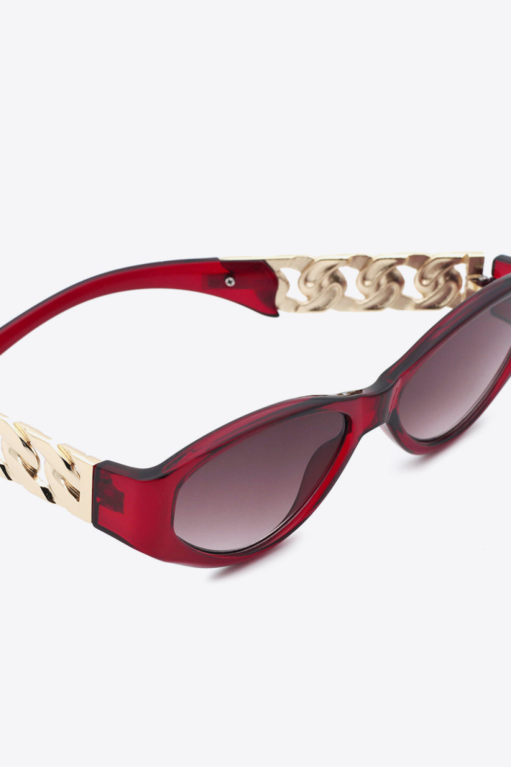 Chain Detail Temple Cat Eye Sunglasses - adritiX