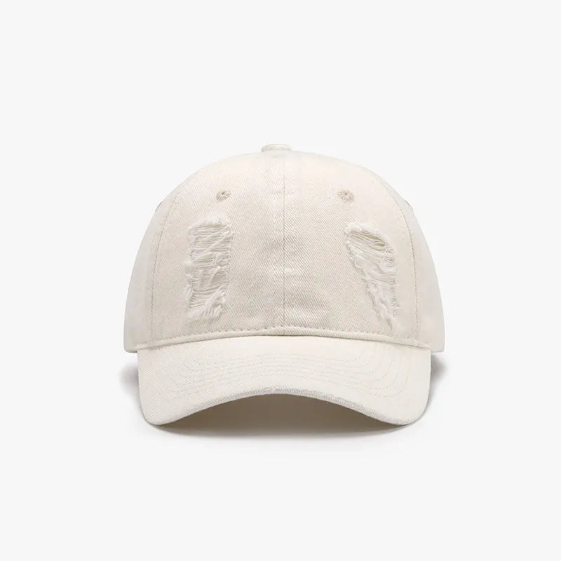 Distressed Cotton Baseball Cap - adritiX