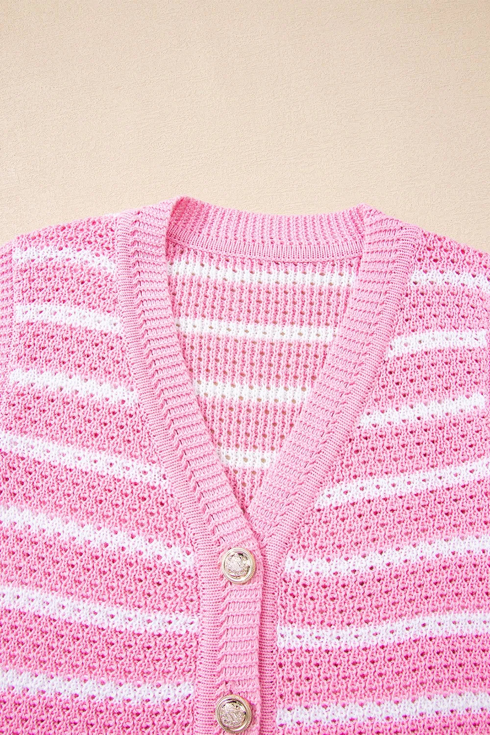 Striped Button-Up Knit Sweater Vest - adritiX