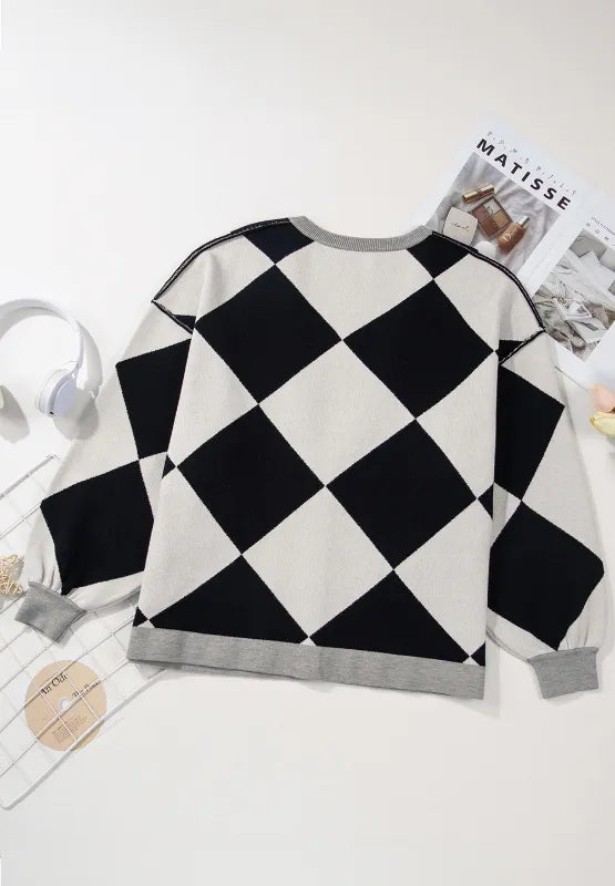 Color Block Button Down Long Sleeve Cardigan - adritiX