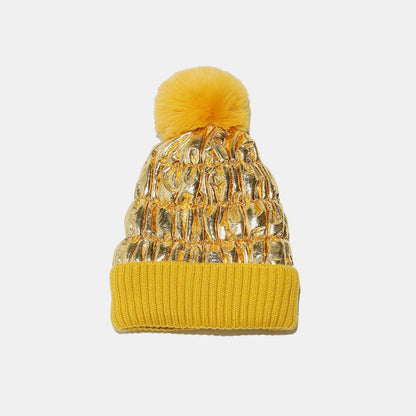 Thermal Knit Hat with Pompom - adritiX