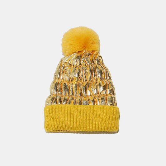 Thermal Knit Hat with Pompom - adritiX