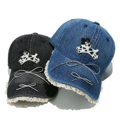 Dog Bow Adjustable Baseball Cap - adritiX