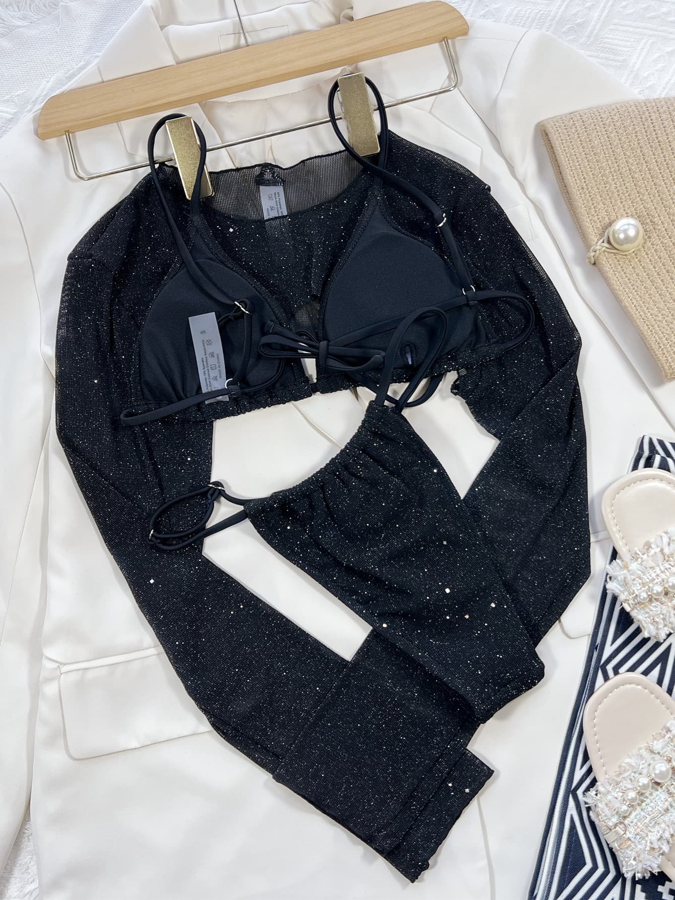 Glitter Three-Piece Swim Set - adritiX