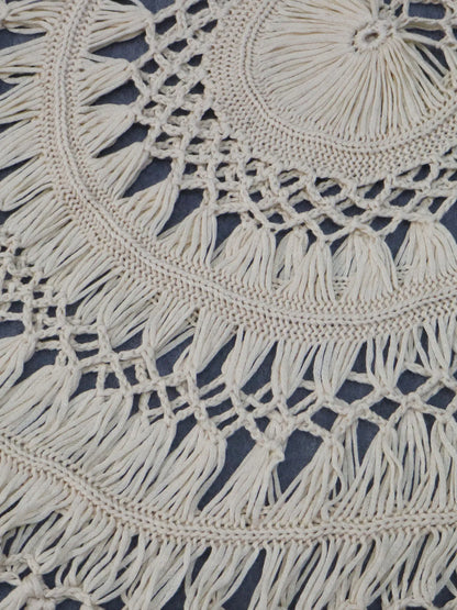 Crochet Fringe Beach Cover Up - adritiX
