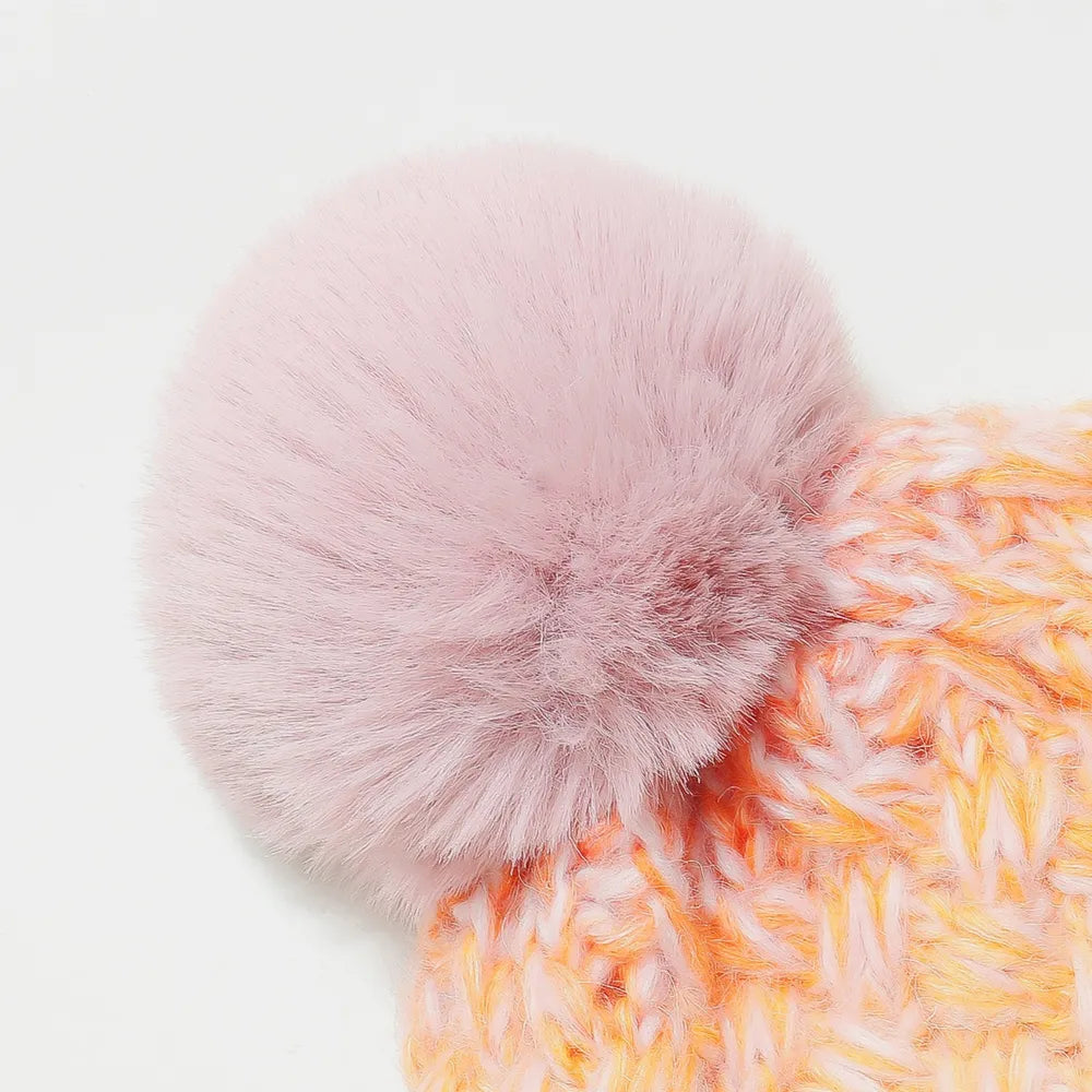 Gradient Knit Hat with Pompom - adritiX