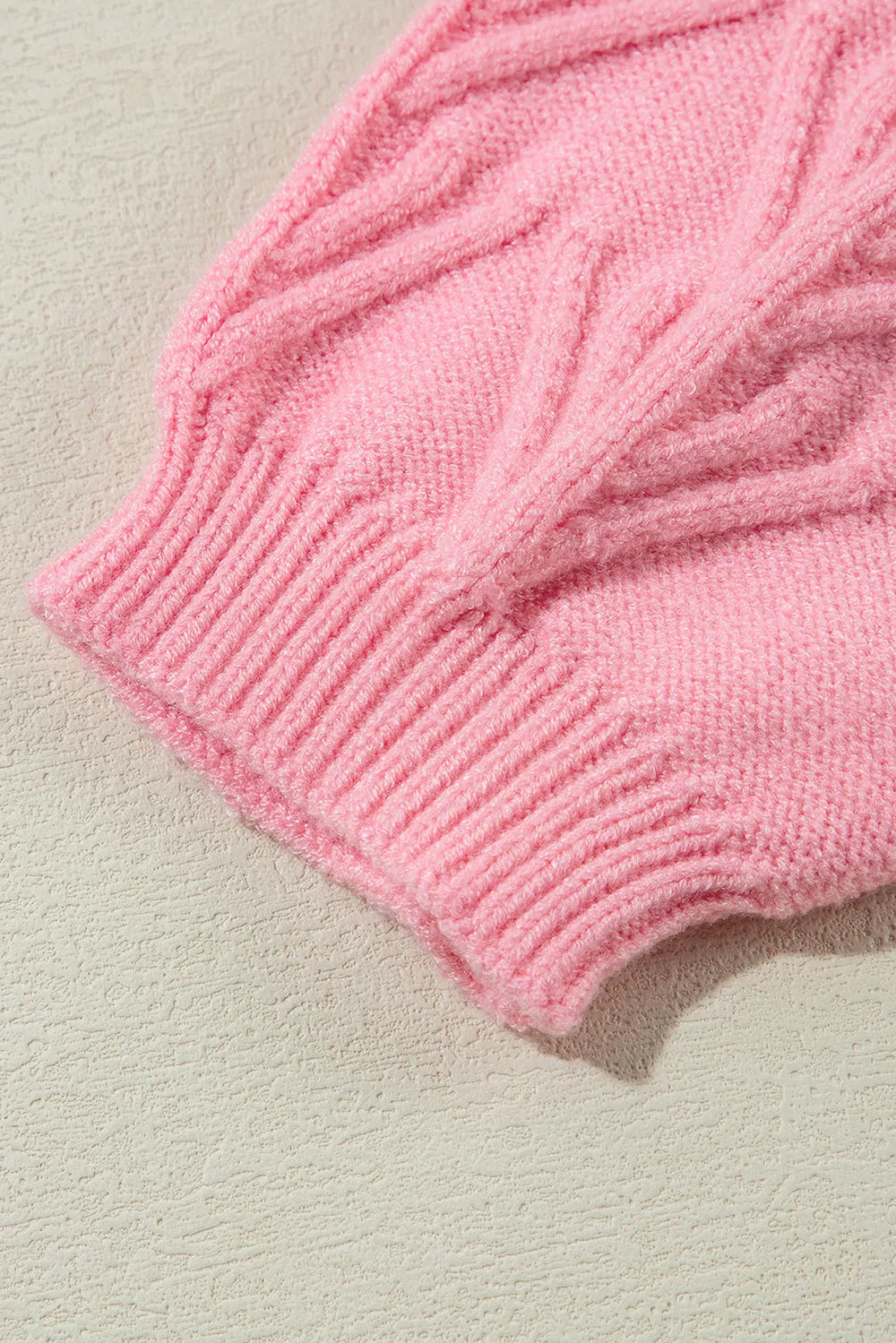 Daisy Notched Long Sleeve Sweater - adritiX