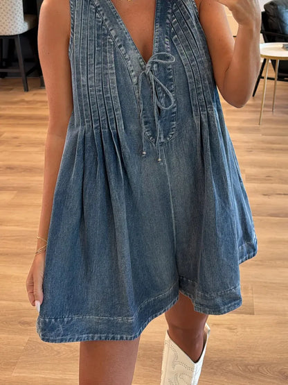 Elegant Tied Romper with Pockets - adritiX
