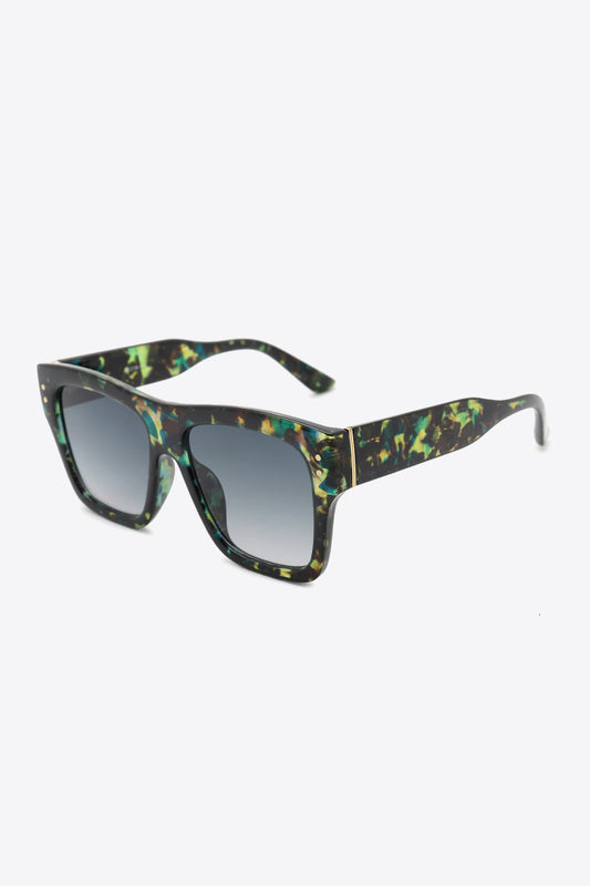 UV400 Patterned Polycarbonate Square Sunglasses - adritiX