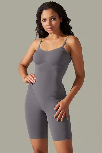 Elegant Spaghetti Strap Active Romper - adritiX