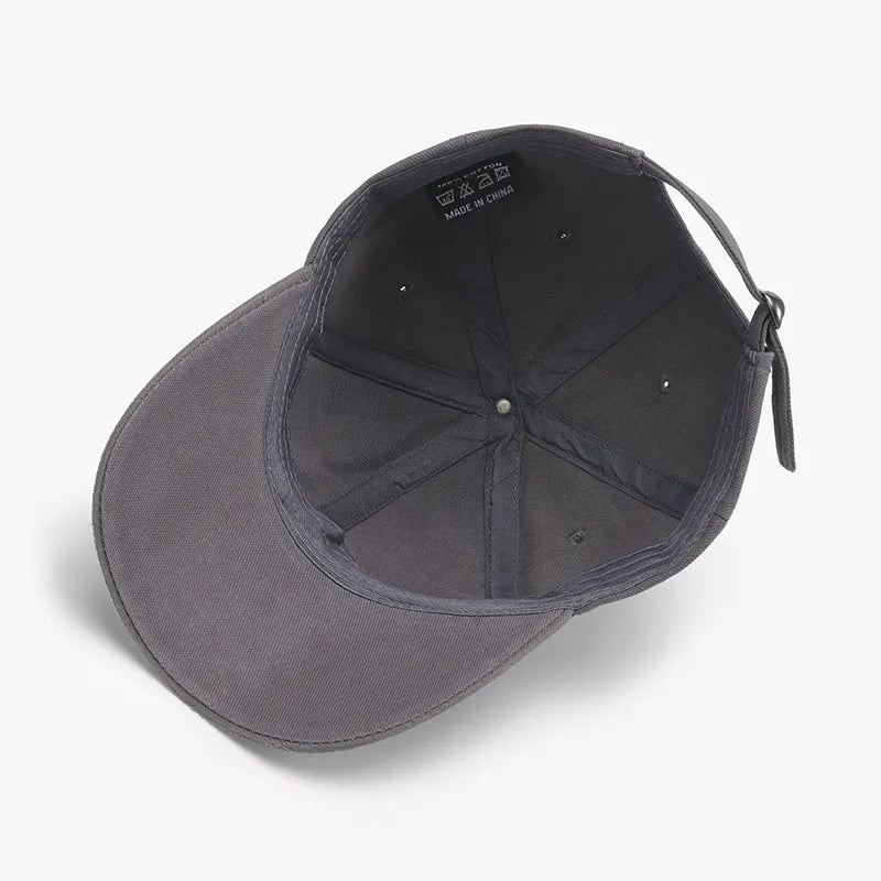 Distressed Letter Cotton Baseball Cap - adritiX