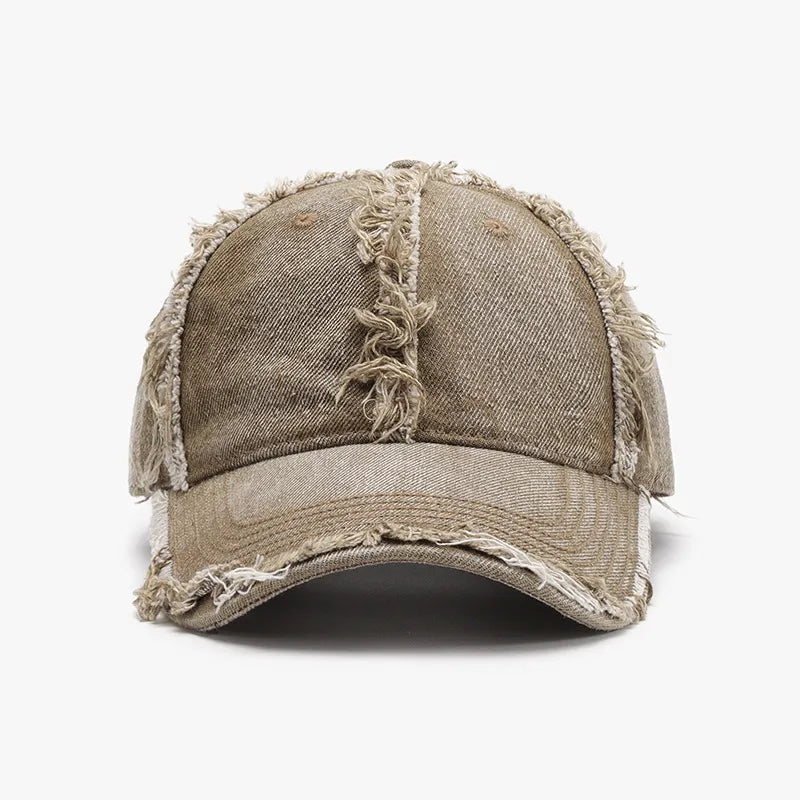 Raw Hem Cotton Baseball Cap - adritiX