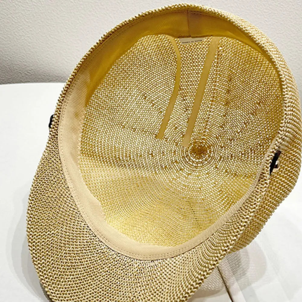 Straw Woven Buckle Hat - adritiX