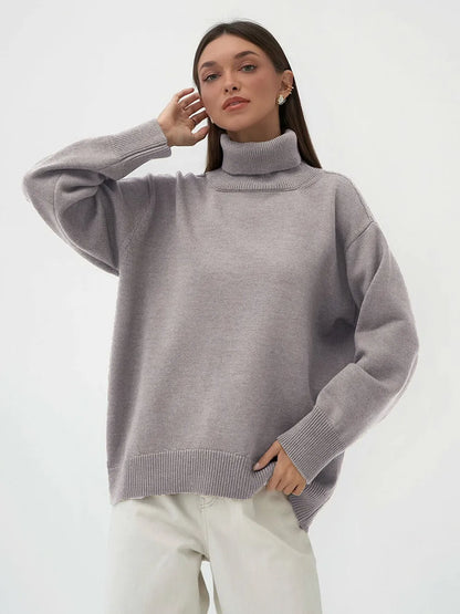 Turtleneck Long Sleeve Sweater - adritiX