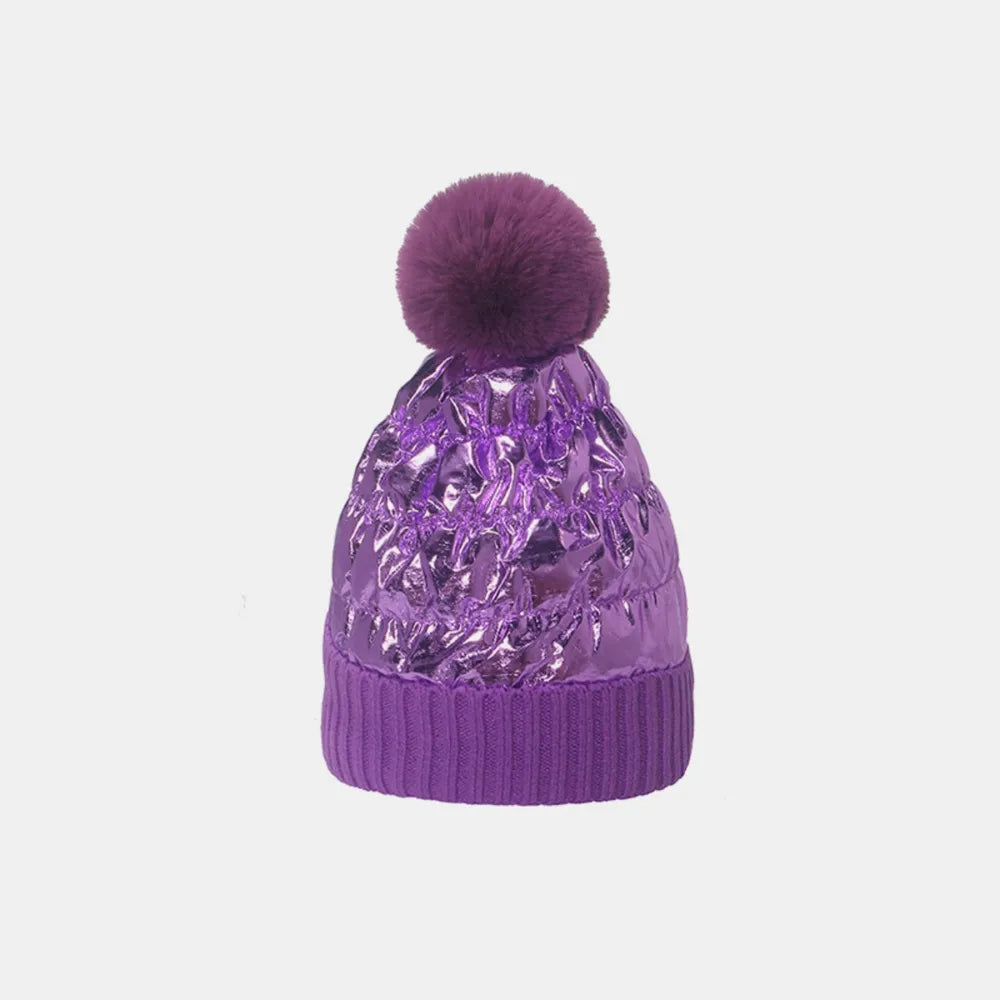 Thermal Knit Hat with Pompom - adritiX