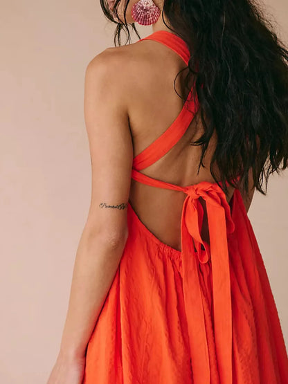 Sweetheart Neck Midi Dress - adritiX