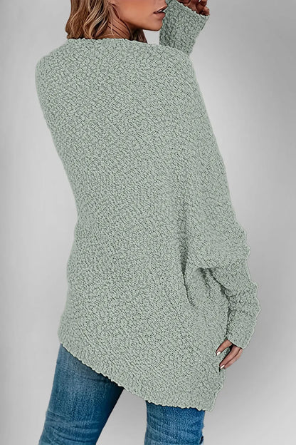 Double Take Pocketed Open Front Long Sleeve Cardigan - adritiX