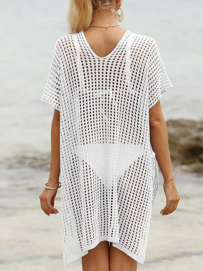 Side Tied V-Neck Cover-Up - adritiX