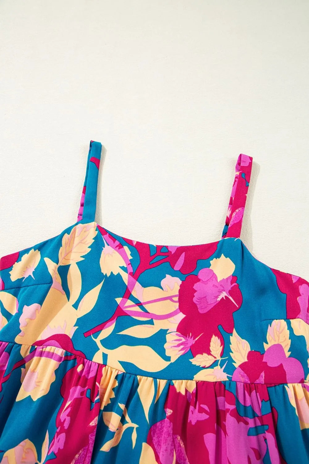 Floral Square Neck Cami Dress with Pockets - adritiX