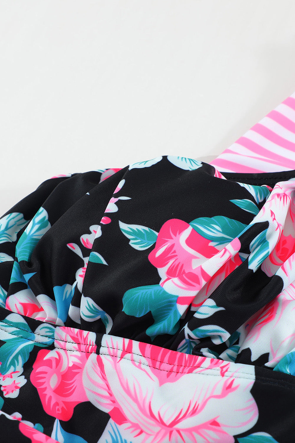 Mixed Print Tie-Back Two-Piece Swimsuit - adritiX