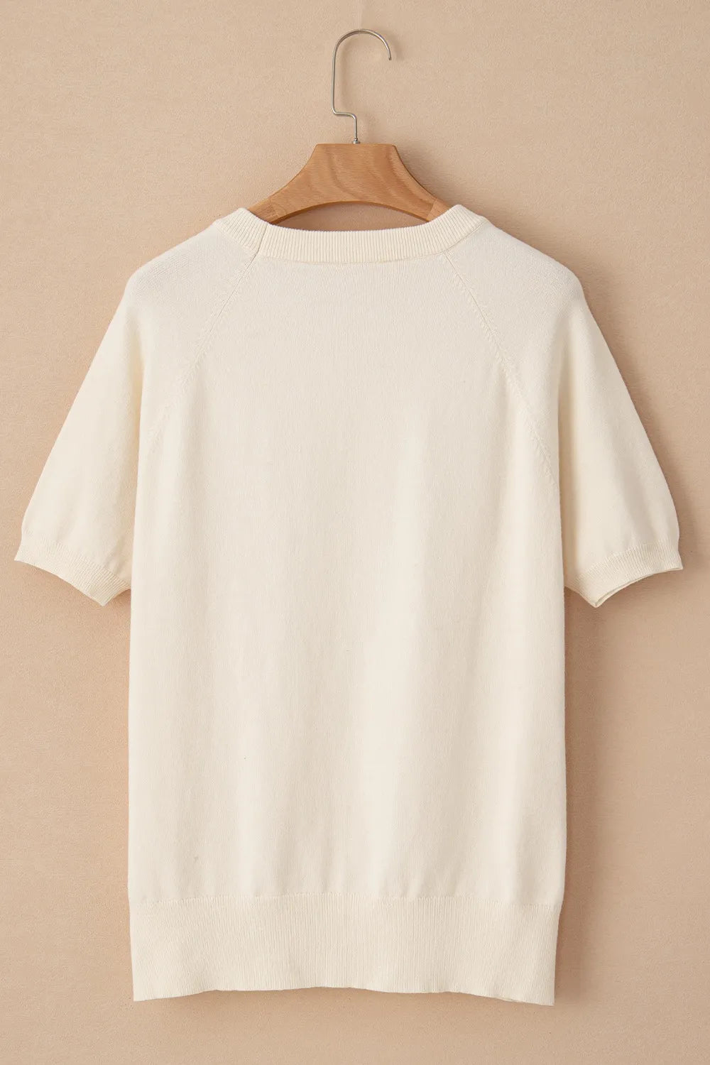 Daisy Round Neck Short Sleeve Knit Top - adritiX