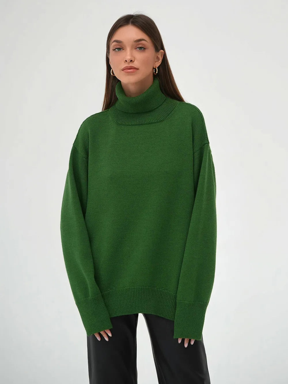Turtleneck Long Sleeve Sweater - adritiX