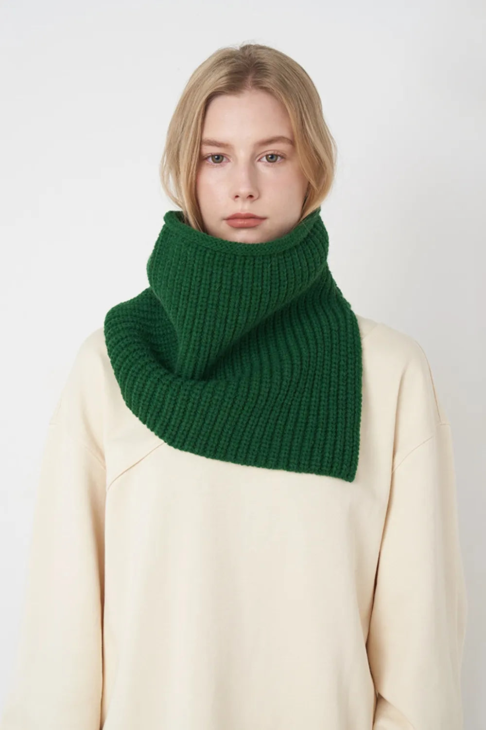 Slit Pullover Knit Scarf - adritiX