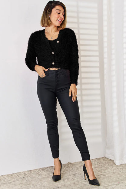 Scoop Neck Vest and Cardigan Sweater Set - adritiX