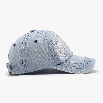 Distressed Cotton Baseball Cap - adritiX