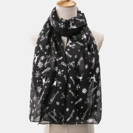 Christmas Element Polyester Scarf - adritiX