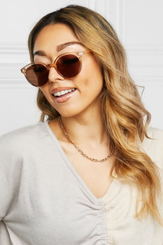Round Full Rim Polycarbonate Frame Sunglasses - adritiX