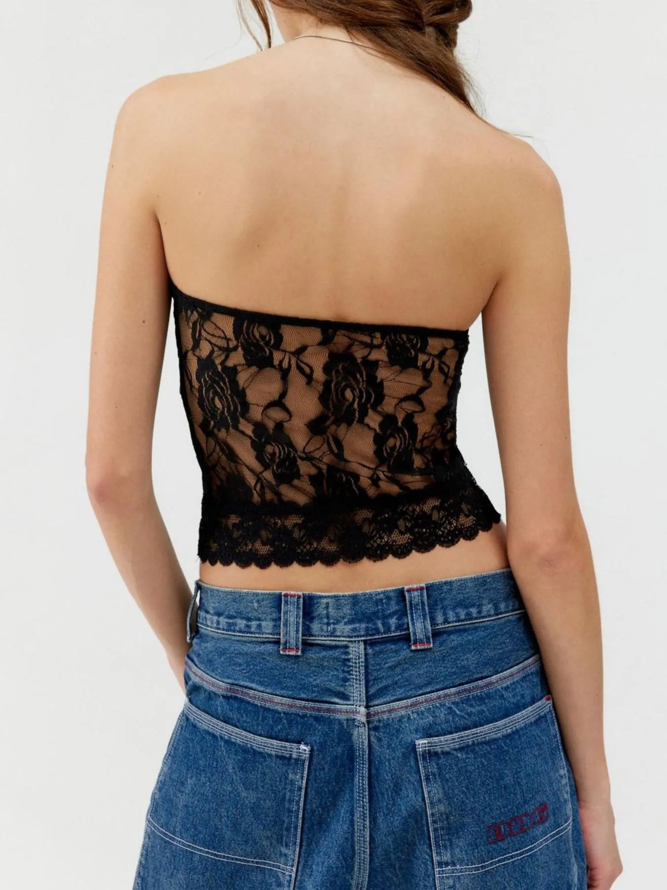 Lace Strapless Tube Top - adritiX