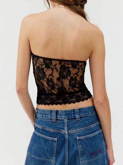 Lace Strapless Tube Top - adritiX