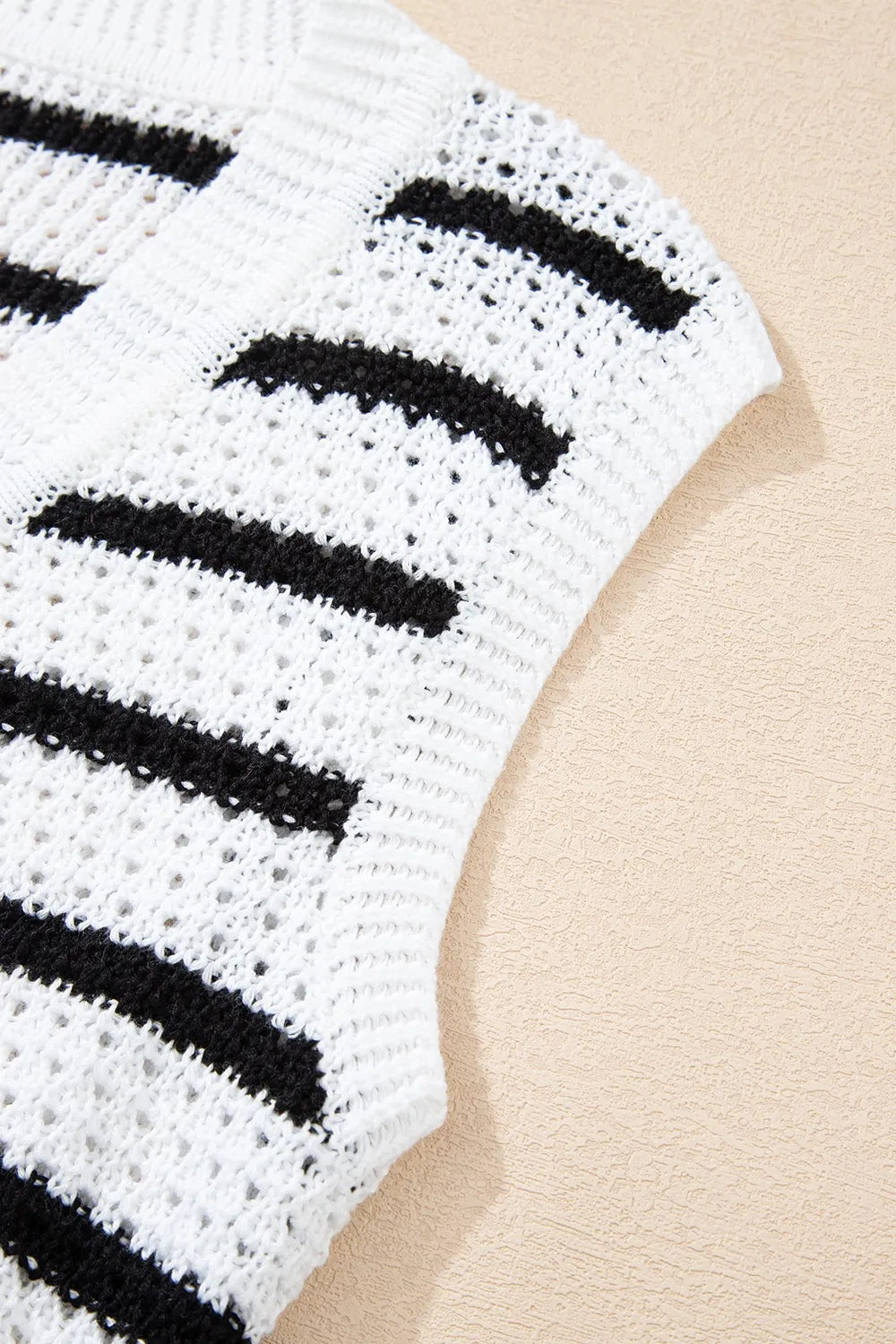 Striped Button-Up Knit Sweater Vest - adritiX