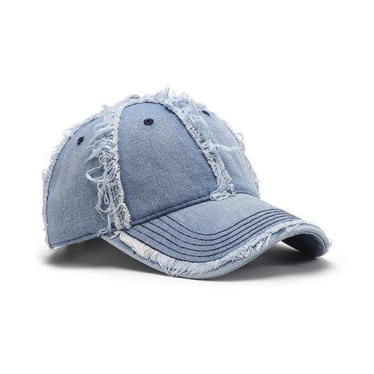 Raw Hem Cotton Baseball Cap - adritiX