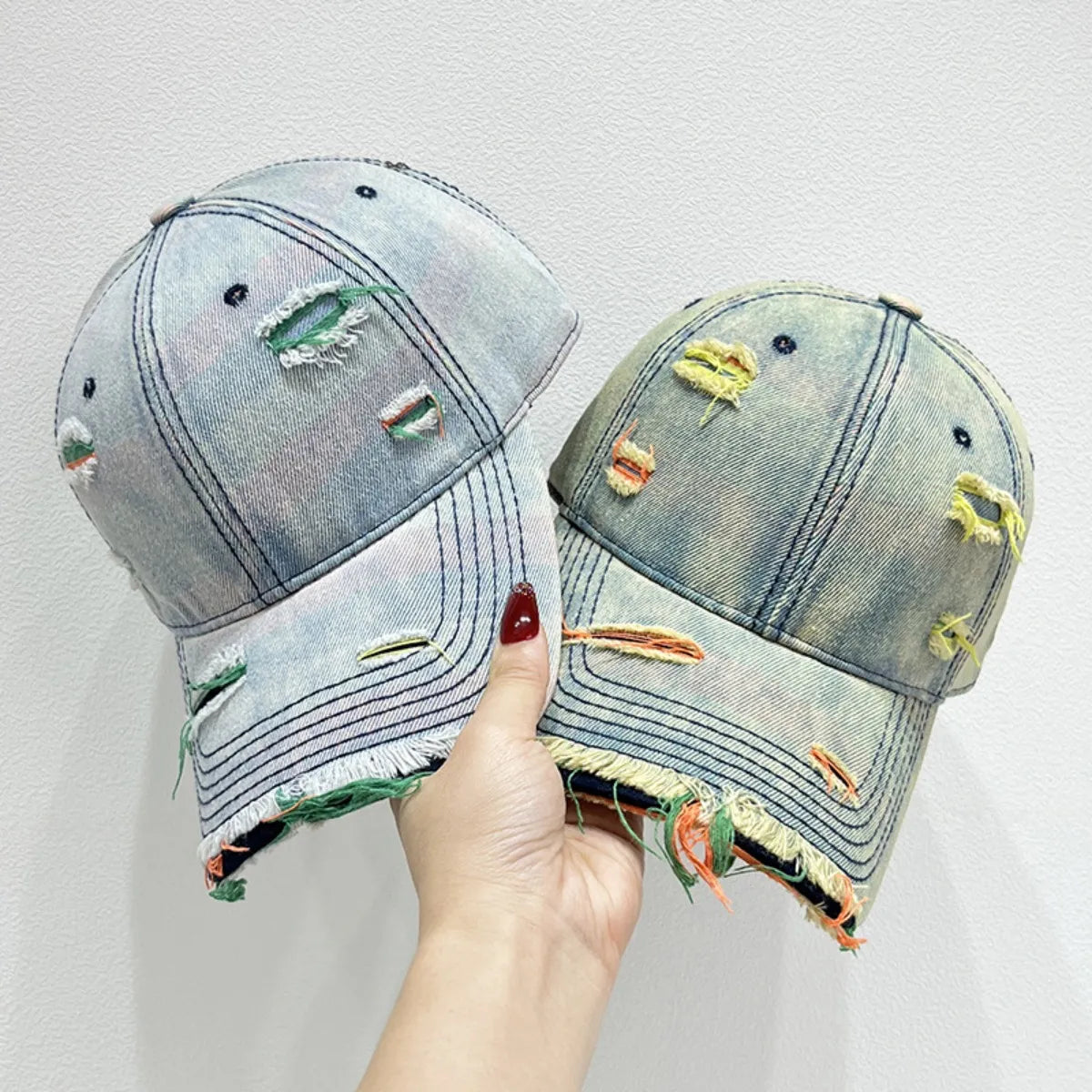 Distressed Adjustable Baseball Cap - adritiX