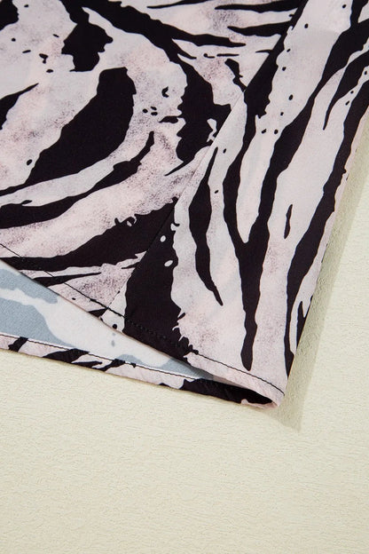 Abstract Print Tie Back Maxi Cami Dress - adritiX