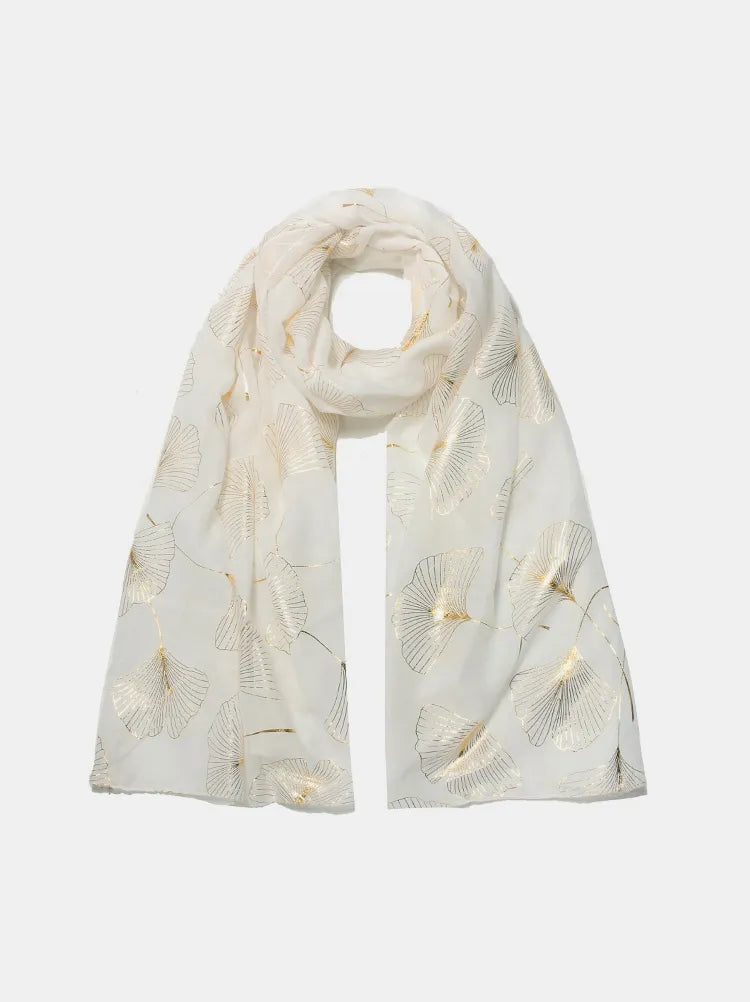 Ginkgo Leaf Polyester Scarf - adritiX