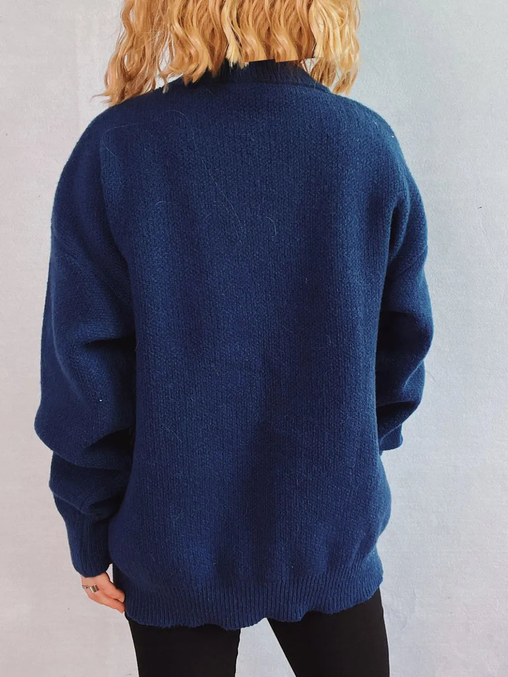 Santa Round Neck Long Sleeve Sweater - adritiX