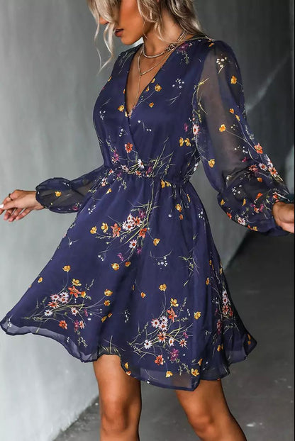 Chiffon floral Printed A-line Mini Skirt - adritiX
