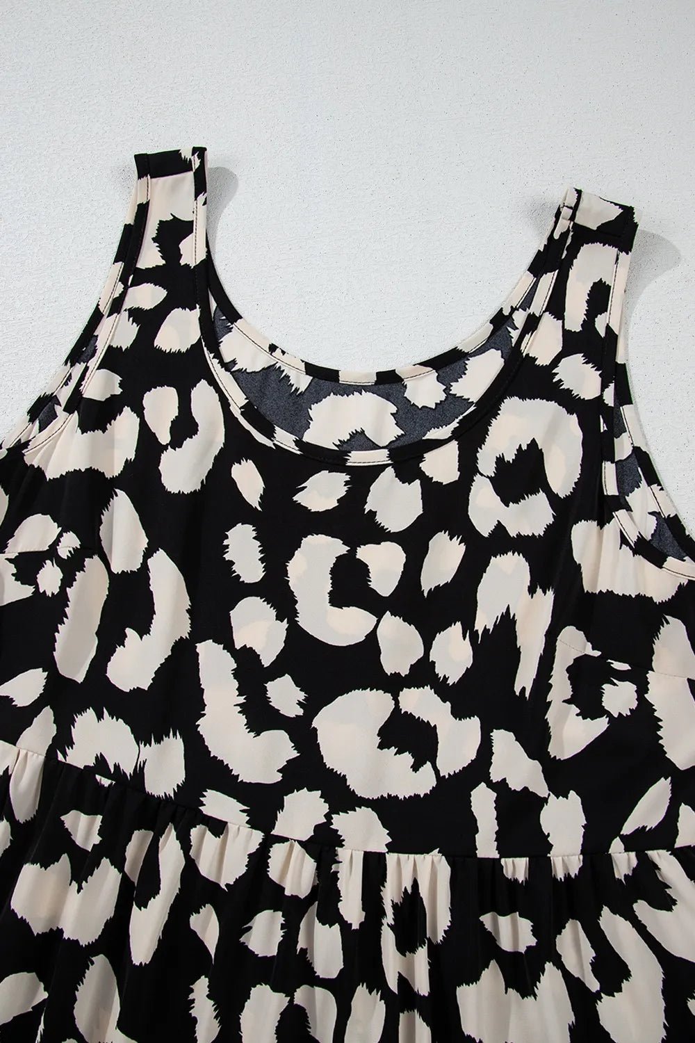 Leopard Print Sleeveless Summer Mini Dress - adritiX