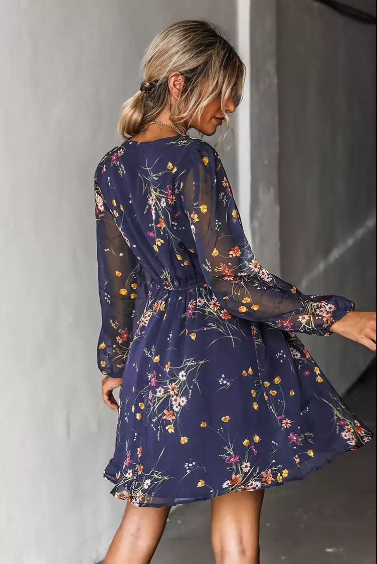 Chiffon floral Printed A-line Mini Skirt - adritiX