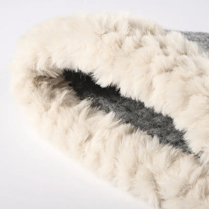 Fuzzy Hem Knit Hat - adritiX