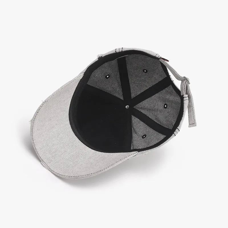 Distressed Letter Embroidered Baseball Cap - adritiX