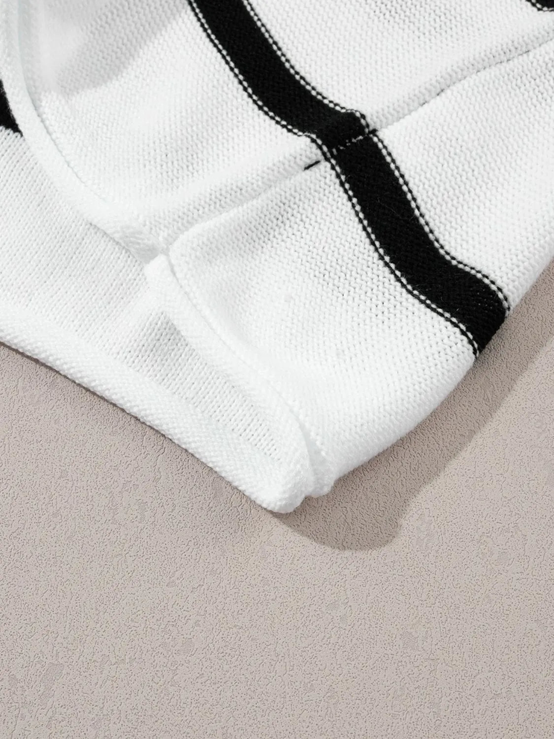 Striped Batwing Sleeve Knit Top - adritiX