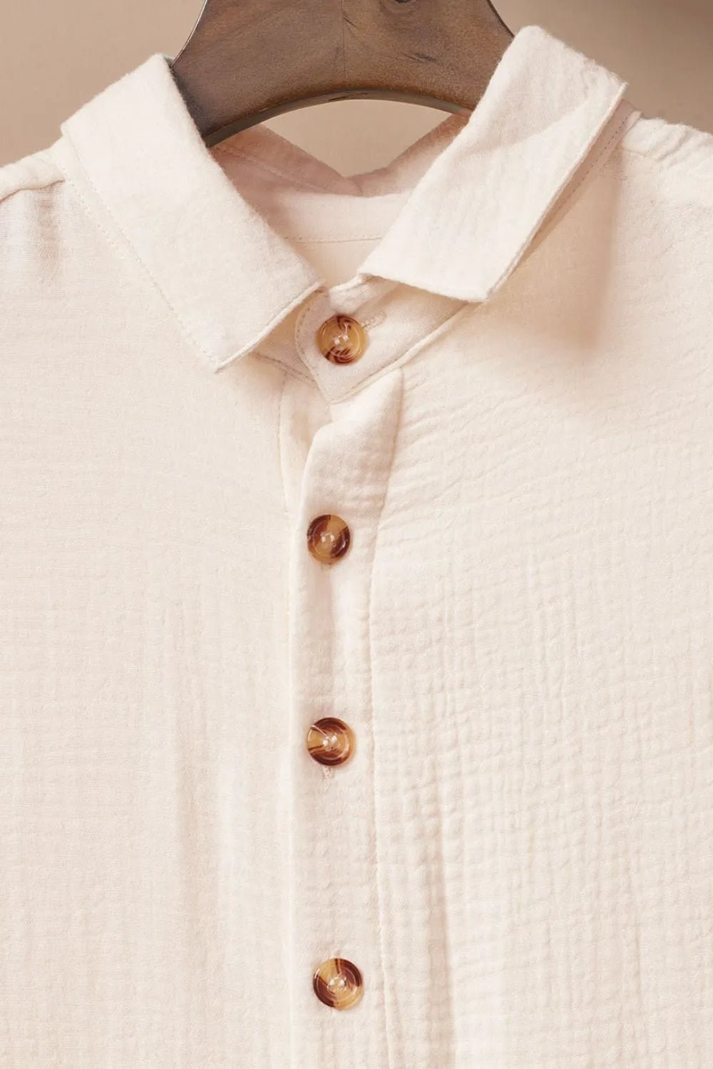 Button Down Short Sleeve Midi Shirt Dress - adritiX