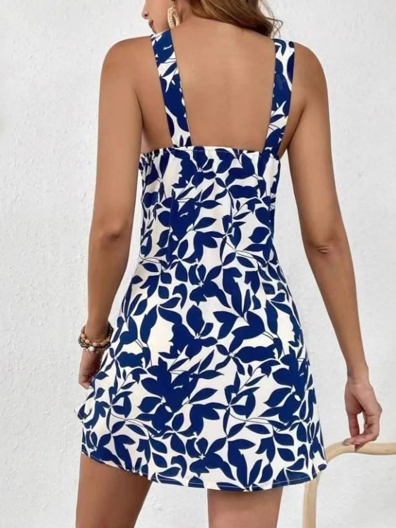 Floral Print Sleeveless Mini Dress - adritiX