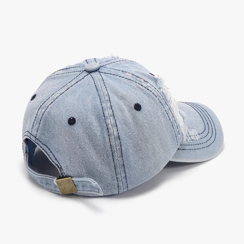 Distressed Cotton Baseball Cap - adritiX