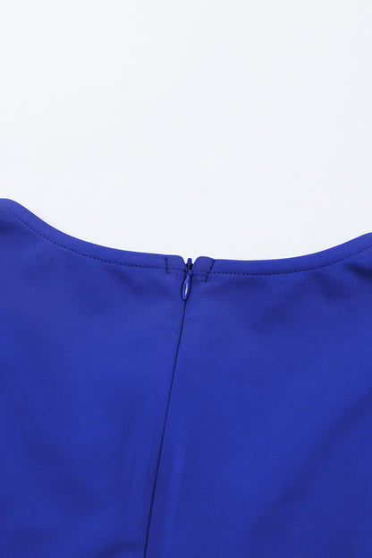 Elegant Belted Puff Sleeve V-Neck Jumpsuit - adritiX