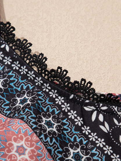 Geometric Paisley Print Cami Mini Dress - adritiX